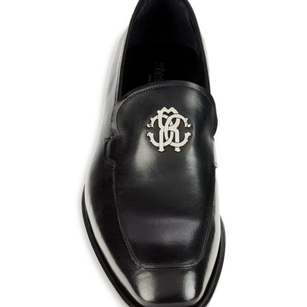 Roberto Cavalli Men's Black Leather Loafers